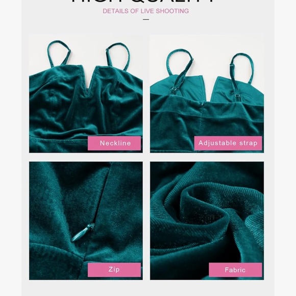 Amazon Dark Green Velvet Jumpsuit - Picture 4 of 5